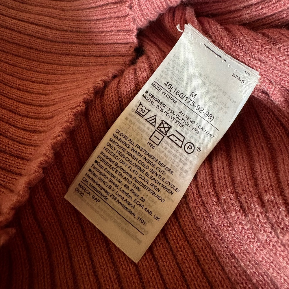 GAP Women's Mauve Ribbed Cardigan - size M - Picture 5 of 5